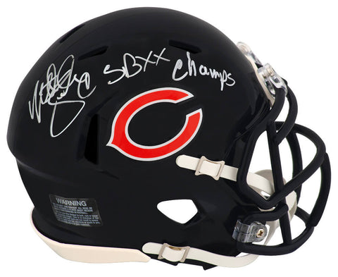 Matt Suhey Signed Chicago Bears Riddell Speed Mini Helmet w/SB Champs - (SS COA)