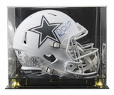 Cowboys Michael Irvin Signed STS III Full Size Speed Rep Helmet W/ Case BAS Wit