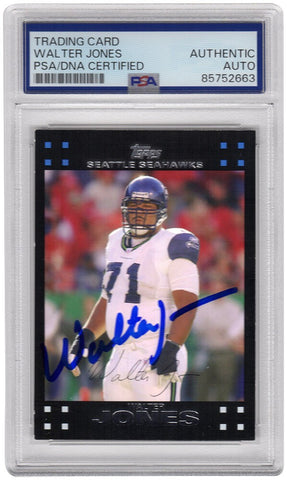 Walter Jones Signed Seahawks 2007 Topps Football Card #285 - (PSA Encapsulated)