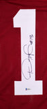 Tua Tagovailoa Signed Crimson College Style Jersey - Beckett *Black