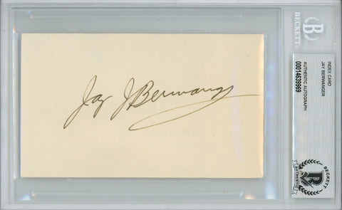 Jay Berwanger Autographed University Of Chicago Index Card Beckett Slab 37616