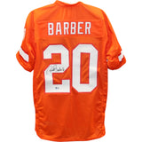 Ronde Barber Autographed/Signed XL Orange Pro Style Jersey Beckett Witness 49210
