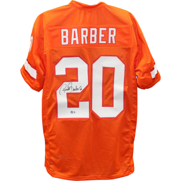 Ronde Barber Autographed/Signed XL Orange Pro Style Jersey Beckett Witness 49210