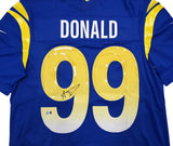 RAMS AARON DONALD AUTOGRAPHED BLUE NIKE DRI FIT JERSEY SIZE L BECKETT 241359
