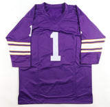 Bud Grant Signed Minnesota Vikings Throwback Jersey (Beckett) Head Coach 1967-85