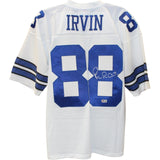 Michael Irvin Autographed Dallas Cowboys M&N White Legacy L Jersey Beckett 51283