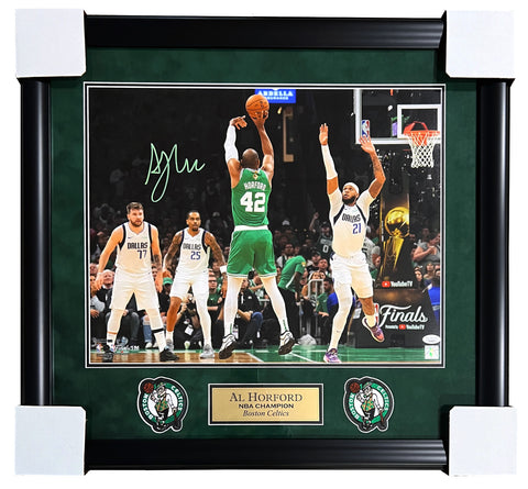 Al Horford Celtics Signed NBA Finals Shot 16x20 Matted & Framed Photo JSA