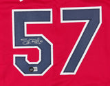 Shane Bieber Signed Cleveland Indians Jersey (Beckett Holo) 2020 Cy Young Award