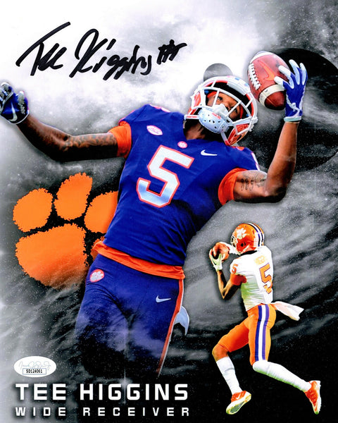 Bengals TEE HIGGINS Signed 8X10 Clemson Tigers Photo #3 AUTO - 2nd Rnd Pick JSA