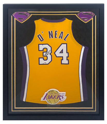Shaquille O'Neal Autographed Los Angeles Lakers M&N Framed Jersey Fanatics