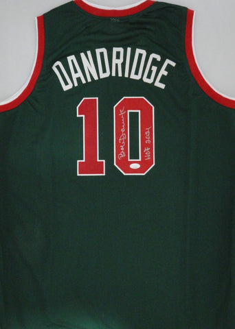 Bucks BOBBY DANDRIDGE Signed Custom Replica Green Jersey AUTO w/ HOF 2021 - JSA