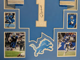 FRAMED DETROIT LIONS JAMESON WILLIAMS AUTOGRAPHED SIGNED #1 JERSEY JSA COA