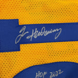 Autographed/Signed Tim Hardaway Golden State Yellow Jersey Beckett BAS COA