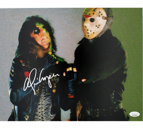 Alice Cooper Signed Unframed 11x14 Photo - Being Choked by Jason V