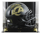 Rams Eric Dickerson "HOF 99" Signed STS IV F/S Speed Rep Helmet W/ Case BAS Wit