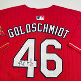 Autographed/Signed Paul Goldschmidt St. Louis Cardinals Red Jersey Fanatics COA