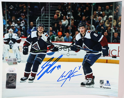 Cale Makar & Samuel Girard Dual-Autographed Colorado Avalanche 8x10 Photo JSA