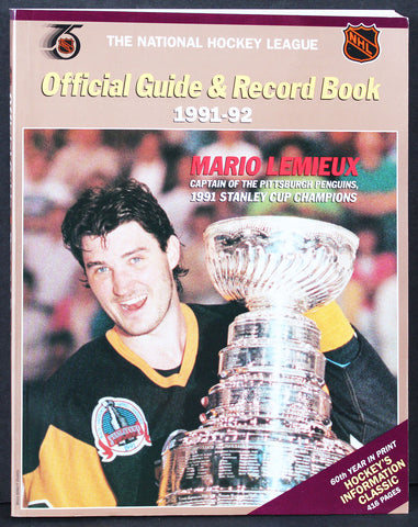 1991 The National Hockey League Official Guide & Record Book Magazine