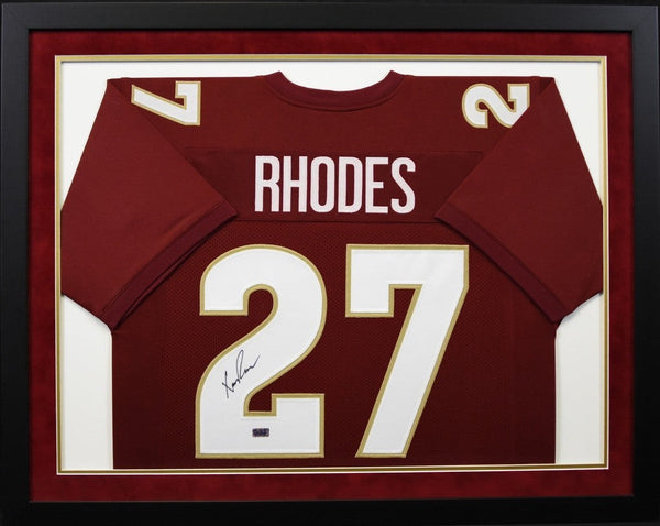 XAVIER RHODES AUTOGRAPHED FLORIDA STATE SEMINOLES #27 FRAMED JERSEY COA