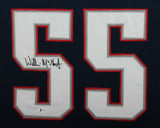 WILLIE MCGINEST (Patriots blue SKYLINE) Signed Autographed Framed Jersey Beckett
