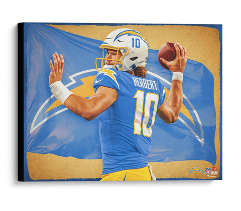 Autographed Justin Herbert Los Angeles Chargers 20x24 Art