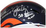 Denver Broncos SB MVP Signed Authentic Helmet Elway Davis Miller BAS 40606