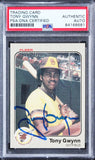 Padres Tony Gwynn Authentic Signed 1983 Fleer #360 Rookie Card PSA/DNA Slabbed