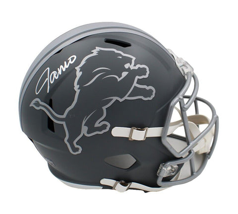 Jameson Williams Signed Detroit Lions Speed Full Size Slate NFL Helmet