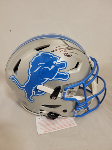 JAHMYR GIBBS SIGNED DETROIT LIONS F/S SPEEDFLEX AUTHENTIC HELMET FANATICS QR