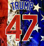 Robert O'Neill Signed Donald Trump Jersey Inscribed "Never Quit!"(PSA) Navy Seal