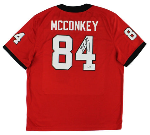 Ladd McConkey Signed Georgia Bulldogs Nike Game Red NCAA Jersey