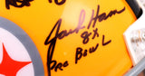 Ham Lambert Russell Autographed Pittsburgh Steelers 62 Mini Helmet-BeckettW Holo