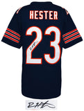 Devin Hester (BEARS) Signed Navy Custom Football Jersey - (SCHWARTZ SPORTS COA)