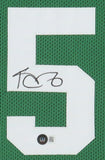 Kevin Garnett Signed Boston Celtics 35" x 43" Framed Jersey (Beckett) 2004 MVP