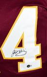 John Riggins Autographed Maroon Pro Style Jersey- Beckett W Hologram *Black