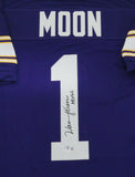 Vikings Hall of Famer WARREN MOON Signed Custom Replica Purple Jersey AUTO - BAS