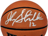 JOHN STOCKTON AUTOGRAPHED AUTHENTIC SERIES IO BASKETBALL JAZZ BECKETT 224367