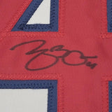 Framed Autographed/Signed Yadier Molina 35x39 St. Louis White Jersey COA