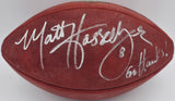 Matt Hasselbeck Autographed NFL Leather Game Football Go Hawks! MCS Holo 87151