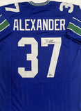 Seahawks SHAUN ALEXANDER Signed Custom Replica Seattle Jersey AUTO - BAS