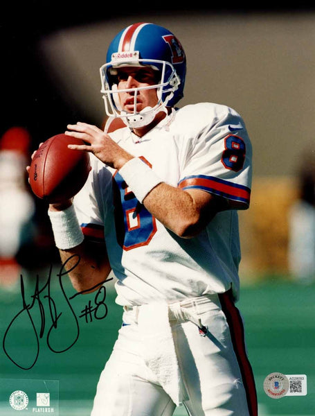 Jeff Lewis Autographed/Signed Denver Broncos 8x10 Photo Beckett 50426