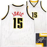 DENVER NUGGETS NIKOLA JOKIC AUTOGRAPHED SIGNED WHITE JERSEY JSA STOCK #232743