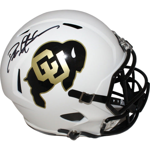 Deion Sanders Signed Colorado Buffaloes F/S White Helmet Beckett 42744