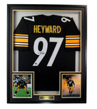 Cam Heyward Signed Pittsburgh Steelers Football Jersey Framed Beckett 187209