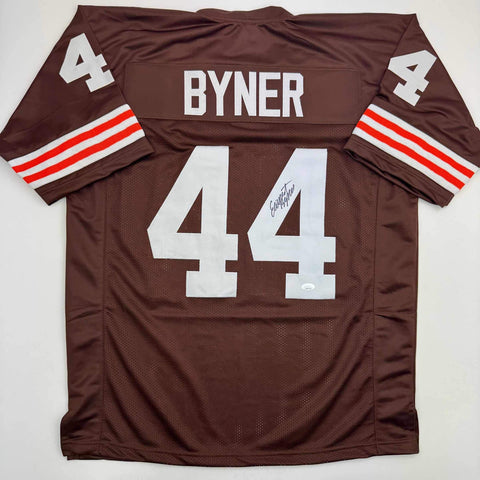 Autographed/Signed Earnest Byner Cleveland Brown Football Jersey JSA COA