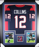 NICO COLLINS (Texans navy TOWER) Signed Autographed Framed Jersey Beckett