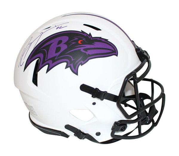 Ray Lewis Signed Baltimore Ravens Authentic Lunar Speed Helmet BAS 32121