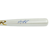 Austin Riley Signed Atlanta Braves Rawlings Chrome White MLB Bat