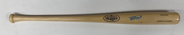 Brewers BEN SHEETS Signed Louisville Slugger Blonde Bat AUTO - BAS