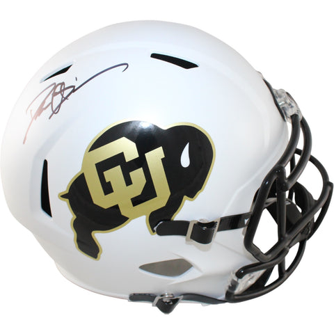 Deion Sanders Autographed Colorado Buffaloes F/S Helmet Beckett Witness 51741